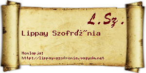 Lippay Szofrónia névjegykártya